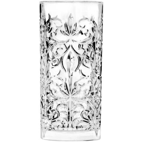 RCR Cristalleria Italiana S.p.a. Linea Tattoo  Bicchieri da Acqua e Cocktail in Vetro Moderni Set 6 Bicchieri di Cristallo da 37 Cl (1/5)