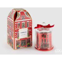 EDG Enzo De Gasperi Candela di Natale Rue de Rivoli H 13 Cm Cinnamon Red