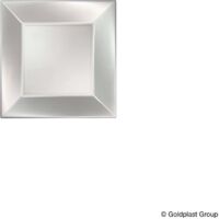 Gold Plast Piatto Dessert Nice 180 x 180 Mm 15 Pz Bianco Perlè