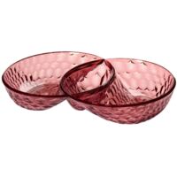 GUZZINI Antipastiera Vanity 29,5 x 18,5 Cm Cristallo Acrilico Rosso
