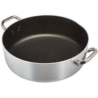 AGNELLI Casseruola Bassa Antiaderente con 2 Maniglie Inox D 36 cm