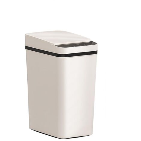 Poubelle anti-odeurs avec couvercle, 12 L, panier à déchets à capteur intelligent, baril d'emballage de salle de bain, pour salle de bain et salon