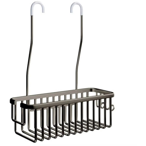 Étagère de douche sans perçage - Panier de douche suspendu, porte-shampoing, étagère de douche, organisateur pour salle de bain, gris acier (1/5)