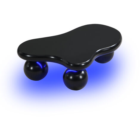 Table de salon en bois noir, dans un style montagneux, avec une lumière LED. Disponible en 16 couleurs différentes. Design en forme de montagne. Table élégante pour un salon ou une chambre à coucher m (1/5)