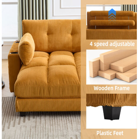 Canapé comprimable pouvant être regroupé en un seul meuble. Solution maligne pour petits espaces. Emerald. (1/5)