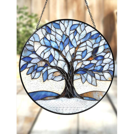 Attrape-soleil en faux vitrail 60ème anniversaire de mariage, cadeau diamant 9cm (1/5)