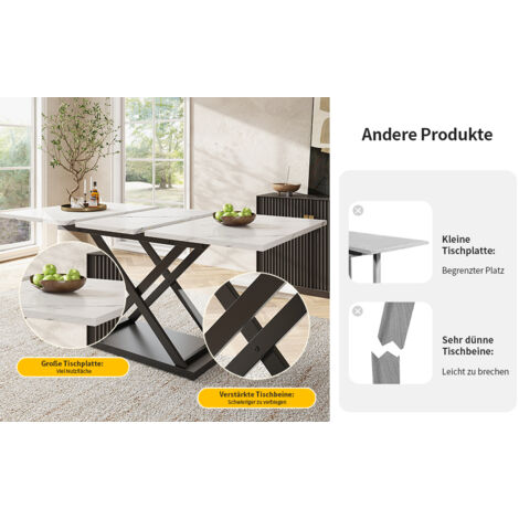 Set de cuisine (5 pièces), ensemble de table à manger démontable pour 4 personnes.Table à manger avec 4 chaises de salle à manger. Les chaises de salle à manger sont faites de velours noir. (1/5)
