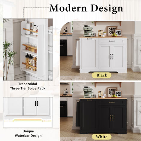 Il s’agit d’un meuble moderne et élégant, doté de 3 portes et d’une étagère. Ce meuble peut être utilisé dans les salons, les cuisines… En couleur blanche. (1/5)