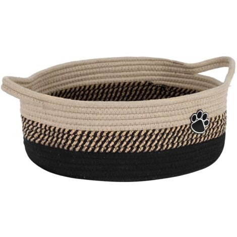 Panier de rangement minimaliste, Panier pour la maison, Organiseur durable en mélange de coton (marron) (1/5)