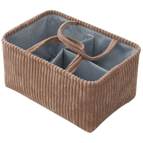 Panier de rangement pour la maison , panier de rangement décoratif, panier à main pour divers objets pour usage extérieur (marron) (1/5)