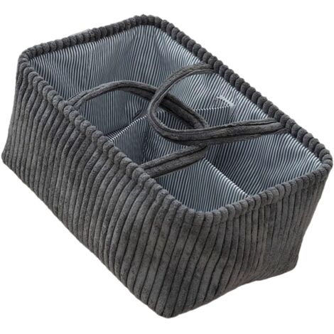 Panier de rangement polyvalent , sac de rangement pour vêtements, pochette de rangement compartimentée pour usage extérieur (gris) (1/5)