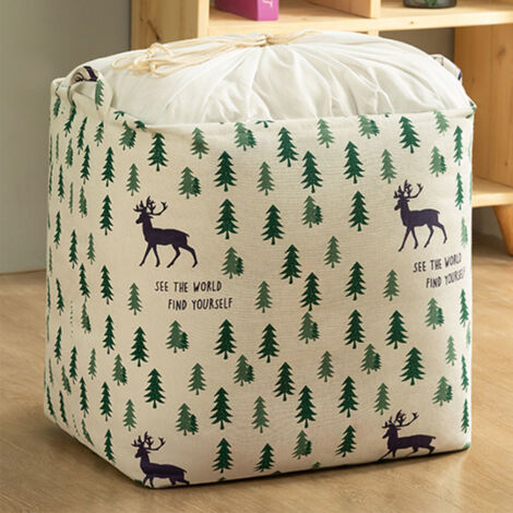 Sac de rangement pour vêtements de déménagement et couette, sac à cordon, 504070cm, couette en lin, sac, rangement d'armoire (1/5)