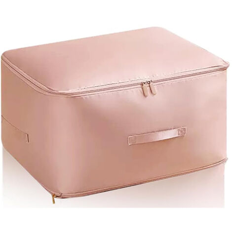 Sacs de rangement, sacs de rangement pour bagages de voyage, boîtes de rangement pour armoire, couettes, rangement pour couvertures - rose (1/5)