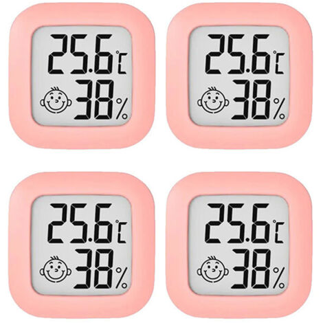 4 Thermomètre d'ambiance, Mini humidimètre numérique LCD, thermomètre d'intérieur facile à utiliser, thermomètre d'humidité multifonctionnel (1/5)