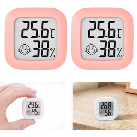 2 Thermomètre d'ambiance, Mini humidimètre numérique LCD, thermomètre d'intérieur facile à utiliser, thermomètre d'humidité multifonctionnel (1/5)