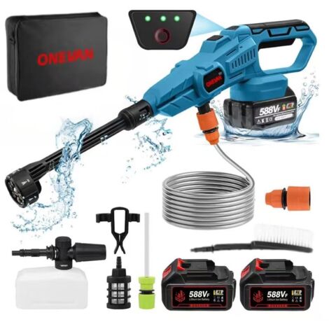 Nettoyeur haute pression sans fil 200 bars,pistolet à eau électrique, irrigation de jardin et lavage de voiture,compatible avec les batteries Makita. (1/5)