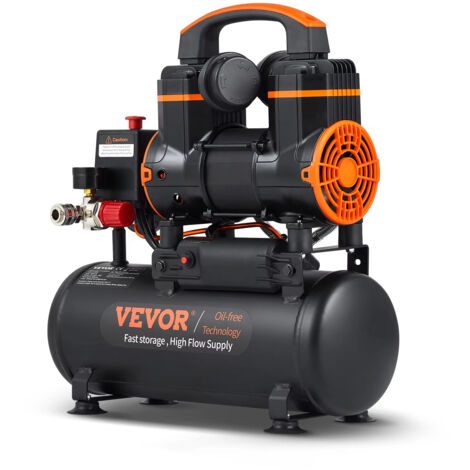 Compresseur d'air silencieux, pompe à air portable sans huile, idéale pour le gonflage de pneus à domicile, 18 L 900 W (1/5)