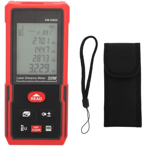 Télémètre Laser 50m - Mesure Précise, Mode Continu, Calcul Aire/Volume, Mesure Angle, Fonction Addition/Soustraction (1/5)