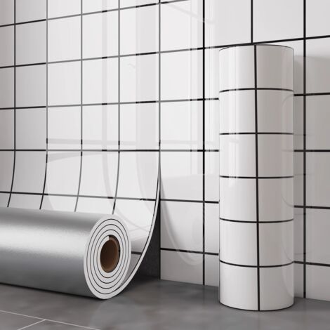 Sticker mural autocollant effet marbre, papier peint décoratif imperméable, idéal pour les cuisines, salles de bains, etc. 60 cm x 3 m (1 rouleau)