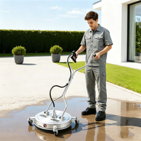 SIENTICE Nettoyeur haute pression — Nettoyeur de surfaces : débit d'eau de 25 L/min, 4500 PSI. Adapté au nettoyage de grandes surfaces planes telles que les allées, les trottoirs et les terrasses.