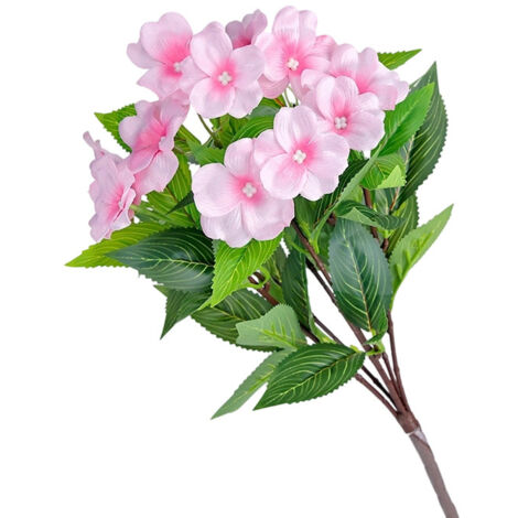 Deux arbustes d'impatiens artificiels, fleurs artificielles, plantes simulées, jardin, bureau, décorations de mariage, roses. (1/4)