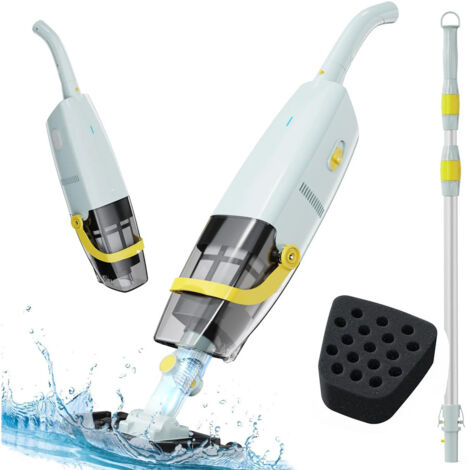 SIENTICE Aspirateur de piscine portatif sans fil, aspiration puissante de 30 watts (14 000 tr/min), autonomie de 60 minutes, convient aux piscines sur pied, aux spas et aux bains à remous. (1/5)