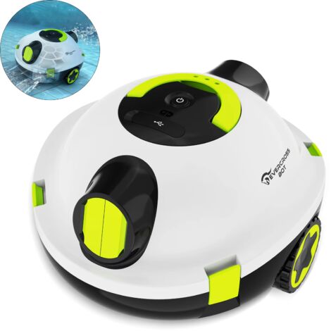 Robot nettoyeur de piscine sans fil, aspirateur de piscine rechargeable avec fonction de stationnement automatique, nettoyeur de piscine électrique (1/5)