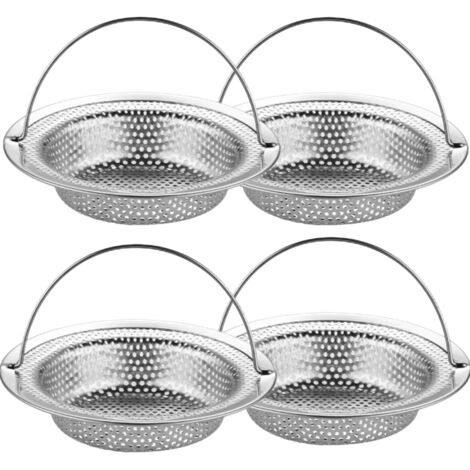 4 pièces en acier inoxydable Socle d'évier de cuisine avec poignée, protection contre les gouttes, évier de cuisine, panier de vidange (1/5)