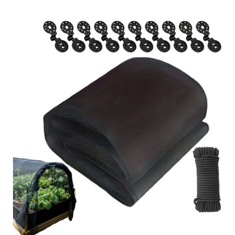 Tissu moustiquaire, filet de protection DIY contre les insectes et nuisibles pour véranda, extérieur, lit ou mariage — 2,4 x 4 m (1/5)