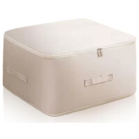 Sac organisateur de vêtements de garde-robe, sac de rangement, vêtements en coton, couverture, sac de rangement, boîte de rangement abricot