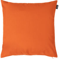 Outdoor Cushion - 43cm x 43cm - Ready Fibre Filled, Water Resistant - Decorative Scatter Cushions for Garden Chair, Bench, or Sofa - Orange