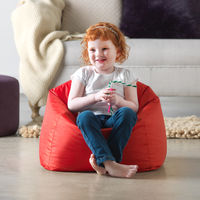 Hi-Rest Bean Bag Chair - Toddlers and Kids Indoor Outdoor Beanbag - Red