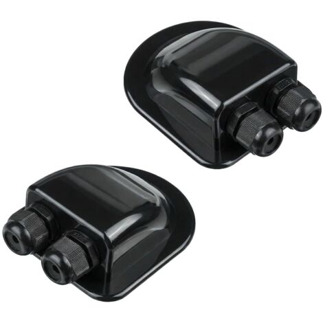 2PCS Passe-Toit IP68 Presse-étoupe Solaire étanche boîtier d'entrée de câble Double résistant aux intempéries, Caravane et Bateau Passe câble en ABS, Le Noir (1/5)