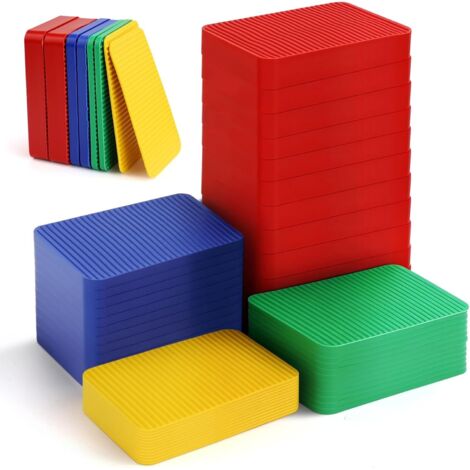 Lot de 48 rondelles en plastique - 60 x 40 mm - Pour portes, fenêtres, terrasses, plafonds, façades en verre (1/5)