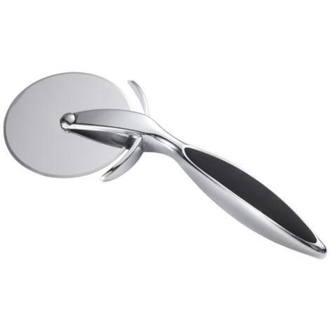 Lot de 2 coupe-pizza noirs en emballage bulle, lame tranchante pour pizza maison et cuisson rapide (1/5)