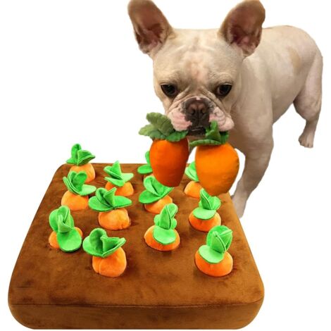 Jouet interactif pour chien : Carotte en peluche (1/5)