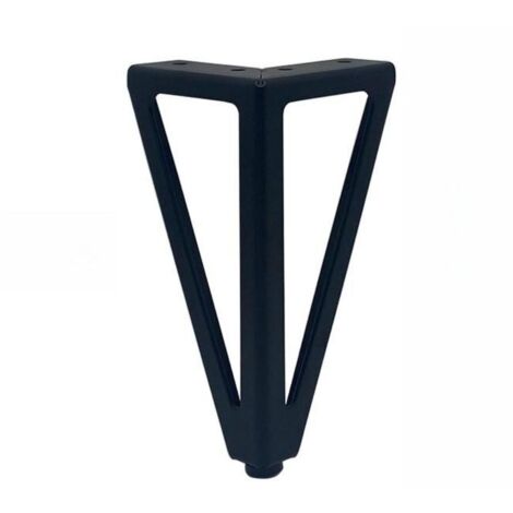Lot de 4 Pieds de Meuble Noir Mat en Métal pour Tables Buffets et Meubles de Salon et Bureau (1/5)