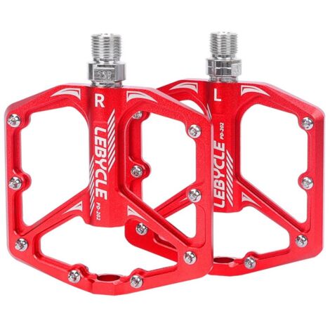 Pédales de vélo PD-101 rouges antidérapantes en aluminium CNC pour VTT vélo de route et cyclisme quotidien (1/5)