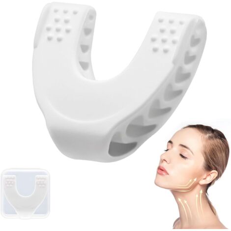 Lot de 3 appareils entraînement mâchoire 10ème génération blancs pour musculation faciale (1/5)
