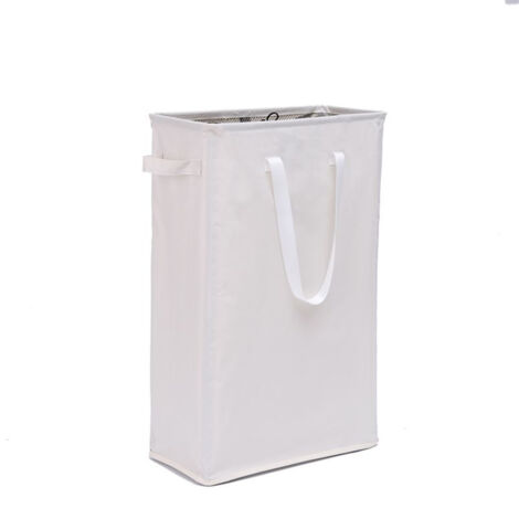 Panier à linge fin, petit panier à linge, panier à linge pliable - 45 L Beige (1/5)
