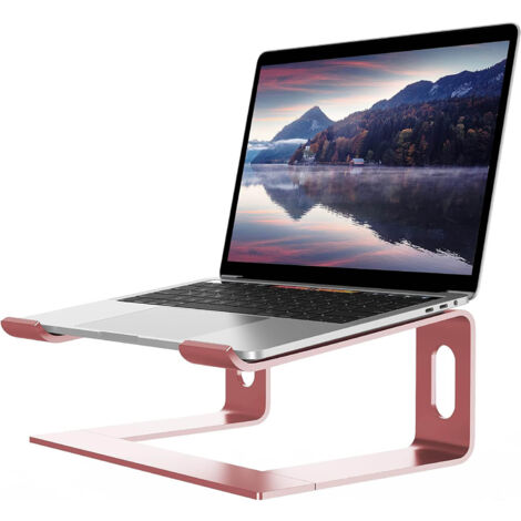 Support pour ordinateur portable de bureau, rehausseur d'ordinateur en aluminium, or rose