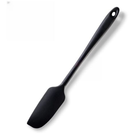 Lot de 2 raclettes en silicone noires antiadhésives pour gratter pâte, crèmes et nettoyage de bols (1/4)