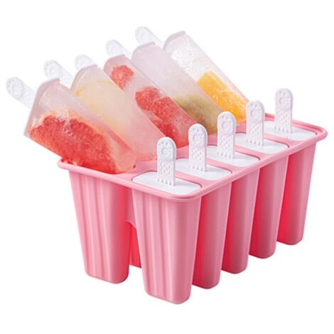 Lot de 10 Moules à Glaçons en Silicone Rose Originaux pour Décorer des Boissons et des Desserts Froids (1/5)