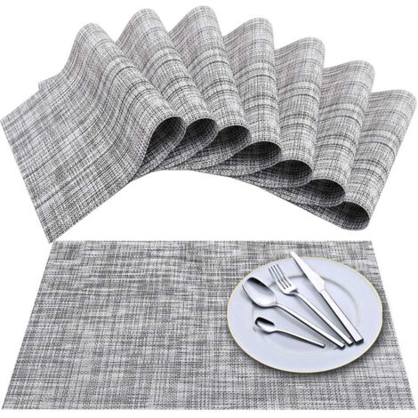 Set de table en vinyle tissé à mailles croisées, antidérapant et isolant (1/5)