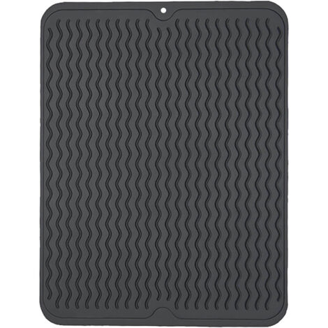 Lot de 2 tapis de séchage en silicone, 50 x 40 cm, résistants à la chaleur (1/5)