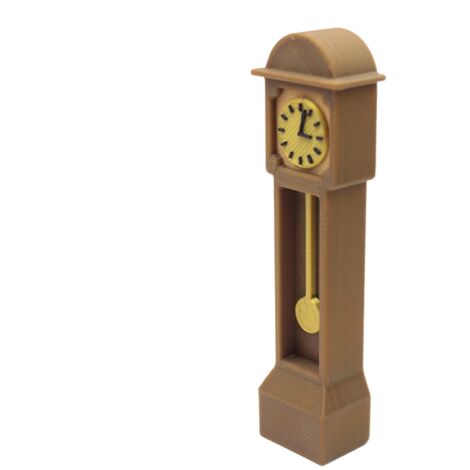 Accessoires de maison de poupée - Petite horloge sur pied - Mini horloge sur pied - Décoration - 2 x 2 x 8 cm - Horloge miniature victorienne - Échelle 1:12 - Pour bureau, armoire et collection (1/5)