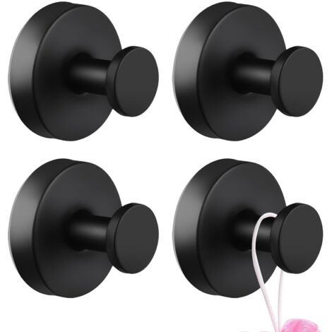 4 Pièces Crochet Ventouse Salle de Bain, Charge 8KG Réutilisable Ventouse Crochet Sans Percage Patères Murales Crochet Fort Multifonction Porte Serviette Ventouse (1/5)