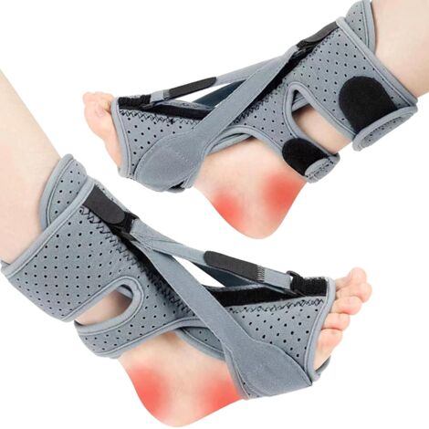 Attelle correctrice pour pied tombant - grise -3sangle réglable