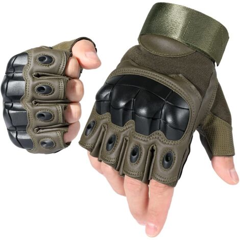 gants d'entraînement d'escalade -Antidérapant -Renforcer la paume -écran tactile -respirant -vert militairelpaiement (1/5)