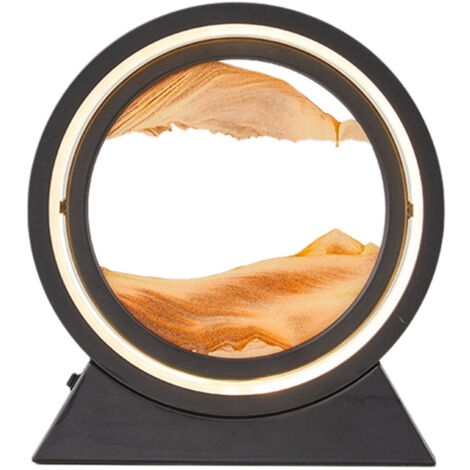 Lampe décorative portable pour peinture sur sable, sable orange.360°sables mouvants rotatifs3DPeinture des sables mouvants